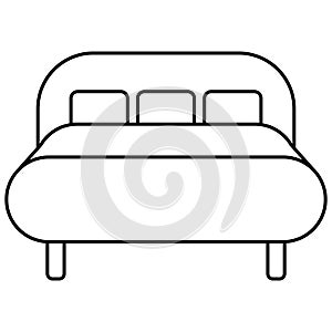 Icon bed sleep and rest, bed orthopedic mattress and pillows