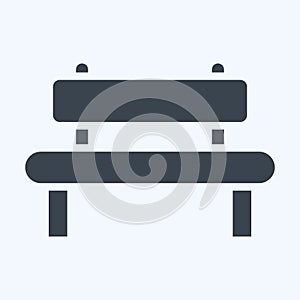 Icon Bench. suitable for City Park symbol. glyph style. simple design editable. design template vector. simple illustration