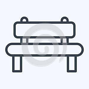 Icon Bench. suitable for City Park symbol. line style. simple design editable. design template vector. simple illustration