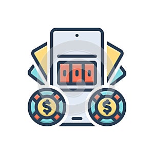 Color illustration icon for Betting, prerequisite and stipulation photo
