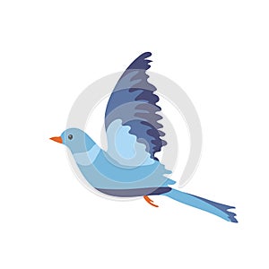 Icon of bird dove flying in sky. Flat cartoon character design. Cute peace pigeon silhouette template. Vector illustration