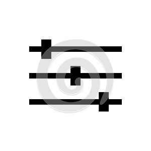 Icon black sign settings. Vector illustration eps 10