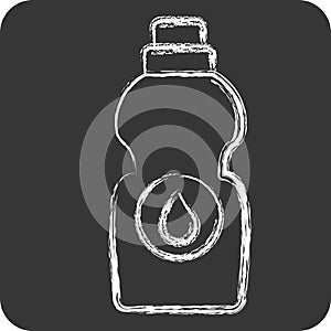 Icon Bleach. related to Laundry symbol. chalk Style. simple design editable. simple illustration