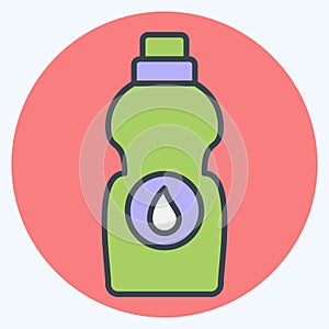 Icon Bleach. related to Laundry symbol. color mate style. simple design editable. simple illustration