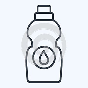 Icon Bleach. related to Laundry symbol. line style. simple design editable. simple illustration