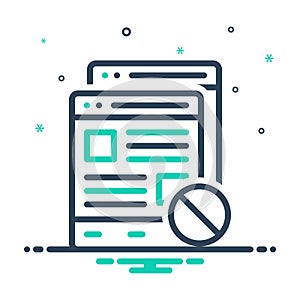 Mix icon for Block, cancel and block