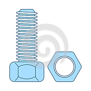 Icon Of Bolt And Nut