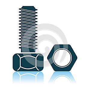 Icon Of Bolt And Nut
