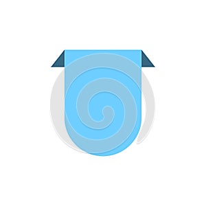 Icon Bookmark blue color button