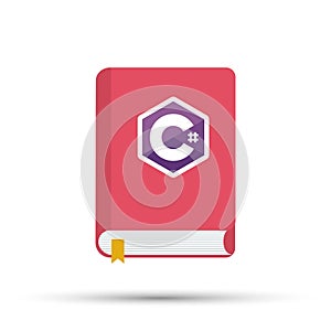 Icon of books about programming. A book on the C programming language.