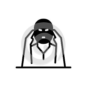 Black solid icon for Bother, tension and harassment