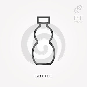 Icon bottle. With the ability to change the line thickness.