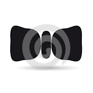 Icon bow black on white background. Vector illustration.