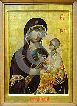 Icon of Budslav Mother of God and Jesus Christ photo