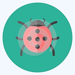Icon Bug. suitable for Spring symbol. flat style. simple design editable. design template vector. simple symbol illustration