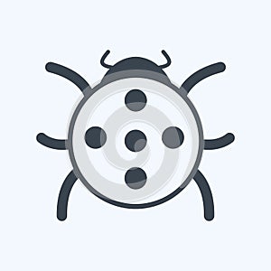Icon Bug. suitable for Spring symbol. glyph style. simple design editable. design template vector. simple symbol illustration