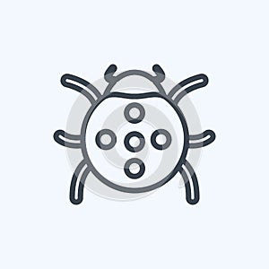 Icon Bug. suitable for Spring symbol. line style. simple design editable. design template vector. simple symbol illustration