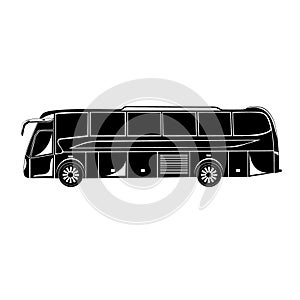 Icon of bus, vector illustration