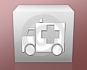 Icon, Button, Pictogram Ambulance