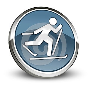 Icon, Button, Pictogram Cross-Country Skiing