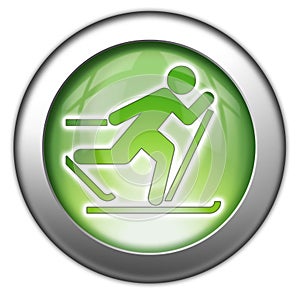 Icon, Button, Pictogram Cross-Country Skiing