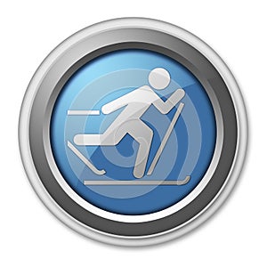 Icon, Button, Pictogram Cross-Country Skiing