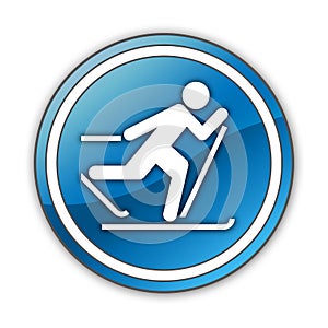 Icon, Button, Pictogram Cross-Country Skiing