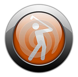 Icon, Button, Pictogram Golfing