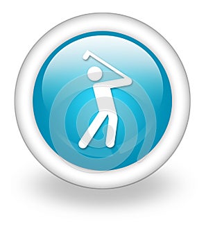 Icon, Button, Pictogram Golfing