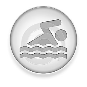 Icon, Button, Pictogram Swimming