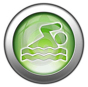 Icon, Button, Pictogram Swimming