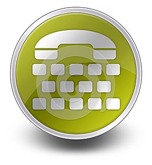 Icon, Button, Pictogram Telephone Typewriter