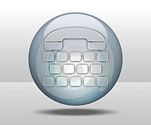 Icon, Button, Pictogram Telephone Typewriter