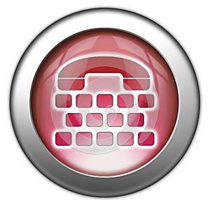 Icon, Button, Pictogram Telephone Typewriter