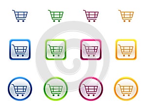 Icon button for shopping cart