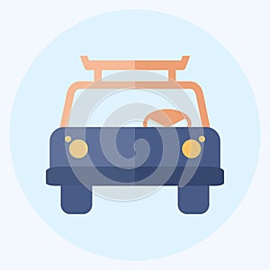 Icon Cab - Flat Style - Simple illustration,Editable stroke