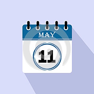 Icon calendar day - 11 May
