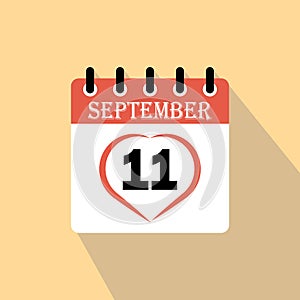 Icon calendar day - 11 September