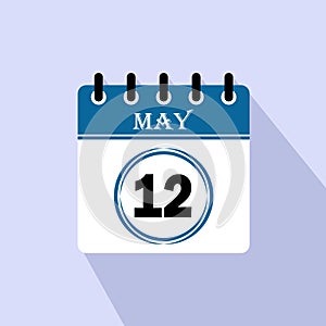 Icon calendar day - 12 May