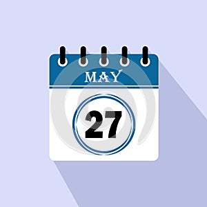 Icon calendar day - 27 May