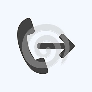 Icon Call forwarding. suitable for Mobile Apps symbol. glyph style. simple design editable. design template vector. simple symbol