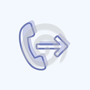 Icon Call forwarding. suitable for Mobile Apps symbol. two tone style. simple design editable. design template vector. simple