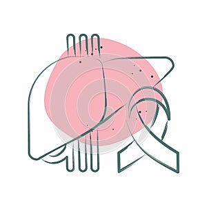 Icon Cancer. related to Hepatologist symbol. Color Spot Style. simple design editable. simple illustration