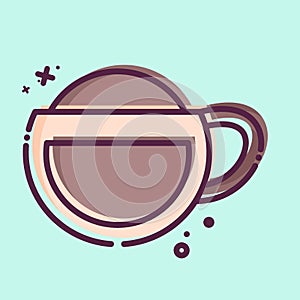 Icon Cappuccino. related to Coffee symbol. MBE style. simple design editable. simple illustration
