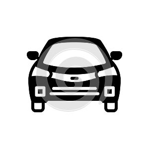 Black solid icon for Car, motor and vehicle