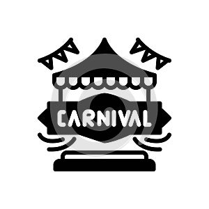 Black solid icon for Carnival, festival and event