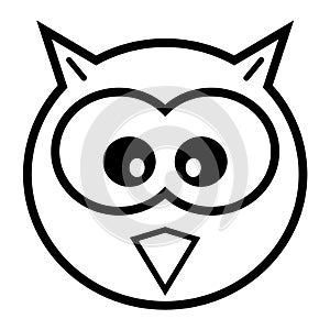 Icon in cartoon style isolated on white background. Animal muzzle symbol stock illustration.