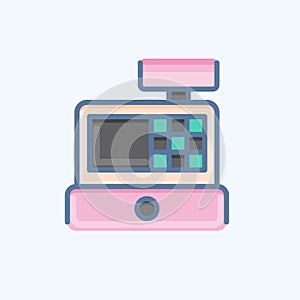 Icon Cash Register. related to Online Store symbol. doodle style. simple illustration. shop