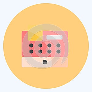 Icon Cash Register. suitable for Business symbol. flat style. simple design editable. design template vector. simple symbol