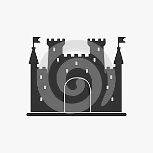 Icon Castle Vector Silhouette